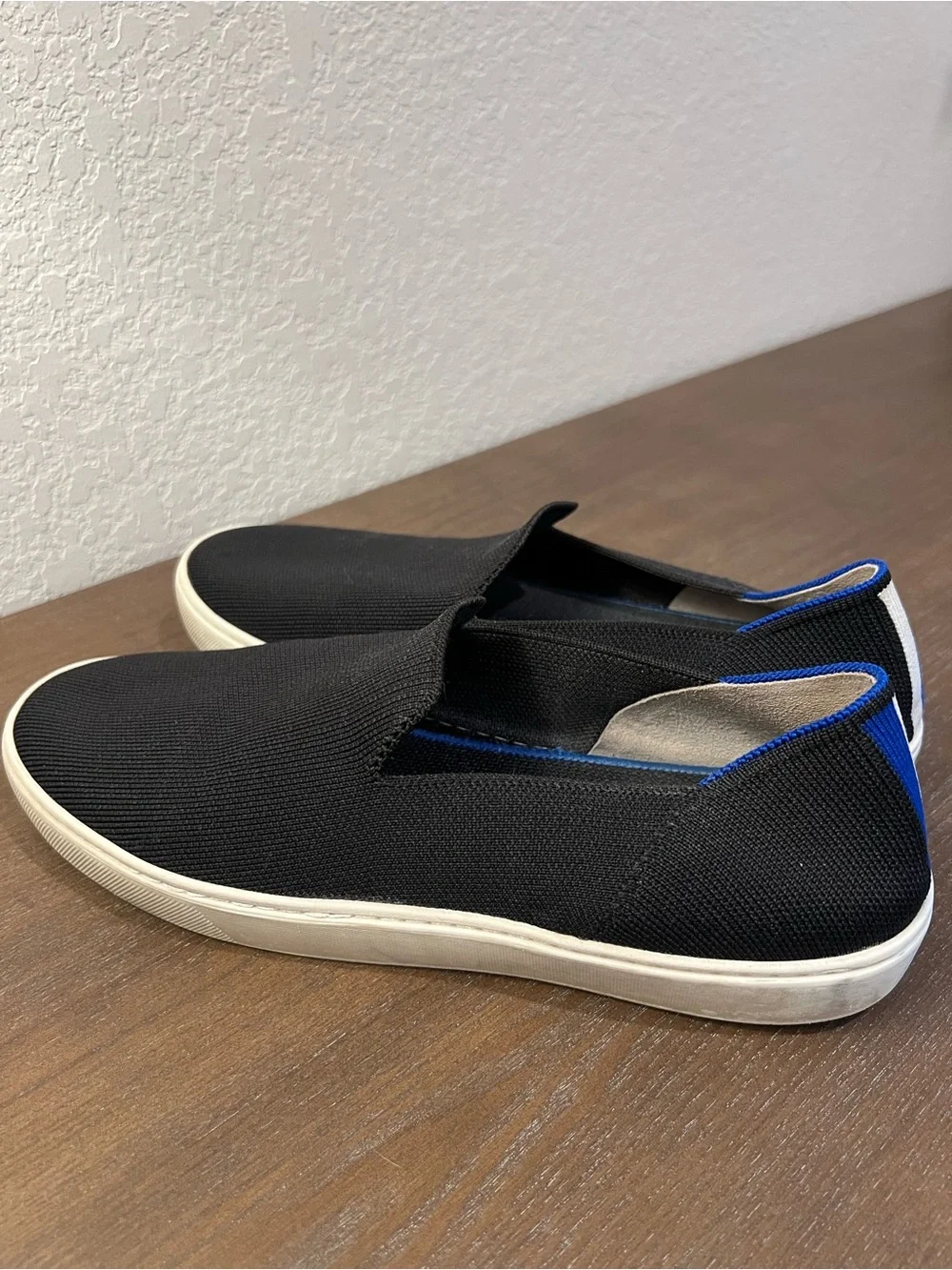 Rothy's women’s Black original Slip-On Canvas Sneakers size 10.5